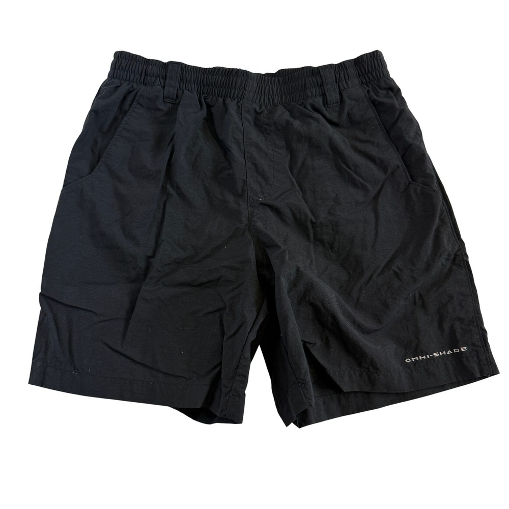 Columbia PFG Omni-Shade Kids Black Shorts Size M 10/12 AB4668 Fishing Hiking